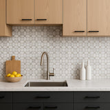 Elida Ceramica Astor Lane Marble 12-in x 12-in Polished Basketweave Mosaic Floor and Wall Tile, 0.88-sq ft per Piece
