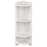 4-Shelf Corner Caddy in Dove White - Super Arbor