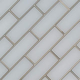 MSI Ice Bevel 4 in. x 12 in. Matte Glass White Subway Tile (5 sq. ft./case)