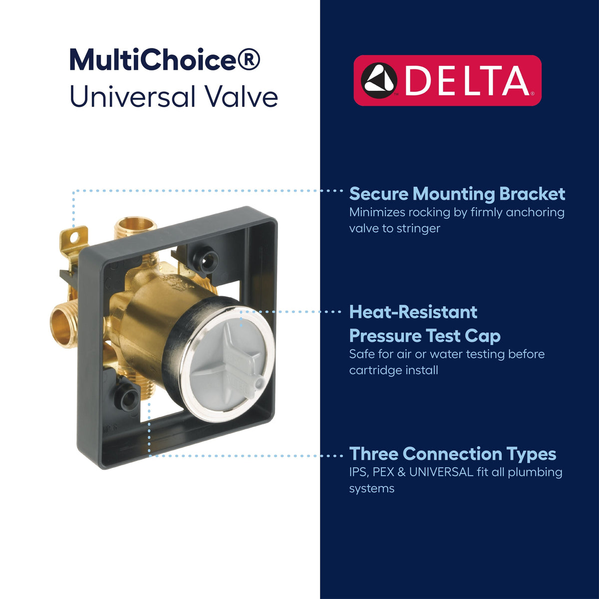 Delta 5/8-in ID PEX x 5/8-in OD PEX Brass Diverter Valve