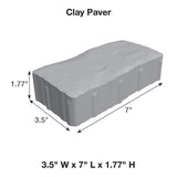 Clayton 3.5 in. W x 7 in. L x 1.77 in. H Greystone Concrete Paver - Super Arbor