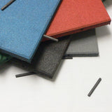 Rubber-Cal "Eco-Sport" 3/4-inch Interlocking Rubber Tiles, 20" x 20" x 3/4" — 5-Pack, 14 sq ft Coverage, Coal