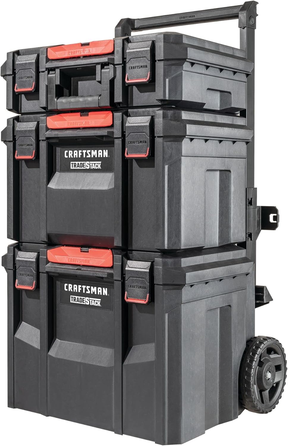 CRAFTSMAN TRADESTACK System 22.5-in Black Structural Foam Lockable Rolling Tool Box (CMST21445)