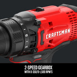 CRAFTSMAN V20 Cordless Drill/Driver Kit, 1/2 in., Battery & Charger Included (CMCD700C1)