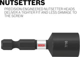Bosch Custom Case 4-Piece 1/4-in x 1-7/8-in Nutsetter Impact Driver Bit Set