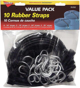 Keeper EPDM Rubber Strap Assorted, 10-Pack (14", 19", 24", 35")
