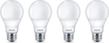 Philips 60-Watt Equivalent A19 Dimmable Warm White LED Light Bulb, Warm Glow Effect, E26 Base, 800 Lumens, 4-Pack