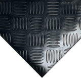 Rubber-Cal "Diamond-Grip" 4 ft. x 30 ft. Black Commercial PVC Flooring