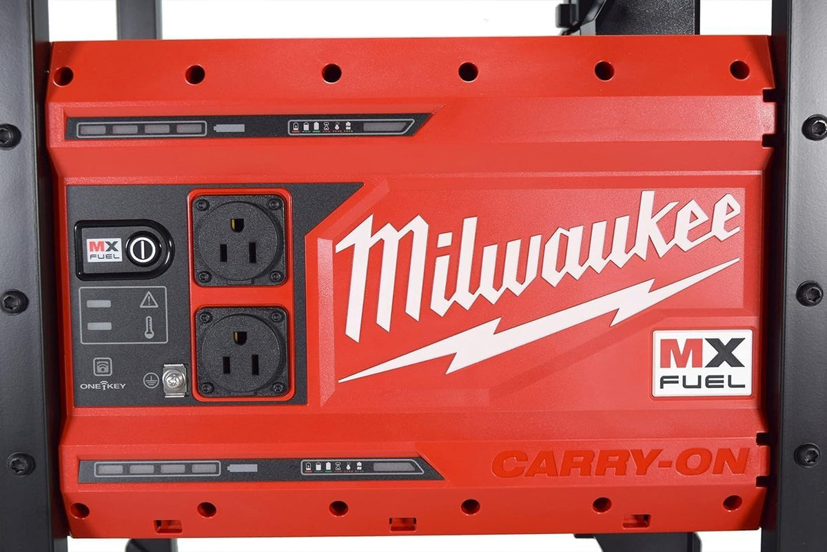 Milwaukee MX FUEL 3600-Watt/1800-Watt Lithium-Ion Battery Powered Push-Start Portable Power Station Generator, MXF002-2XC