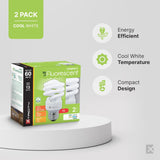 Philips 100-Watt Equivalent Cool White (4100K) T2 CFL Light Bulb, E26 Base, 2-Pack