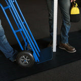 Rubber-Cal Composite-Rib Corrugated Rubber Floor Mat Roll, 1/8 in Thick x 3 ft x 4 ft, Black