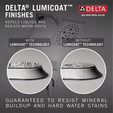 Delta Universal Showering Components Chrome 1-Spray 12-in Square Rain Shower Head, 2.5 GPM (9.5 LPM)