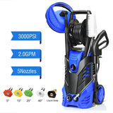 Costway 2030 PSI 2 GPM Hot/Cold Water Electric High Pressure Washer with Patio Cleaner and 5 Nozzles