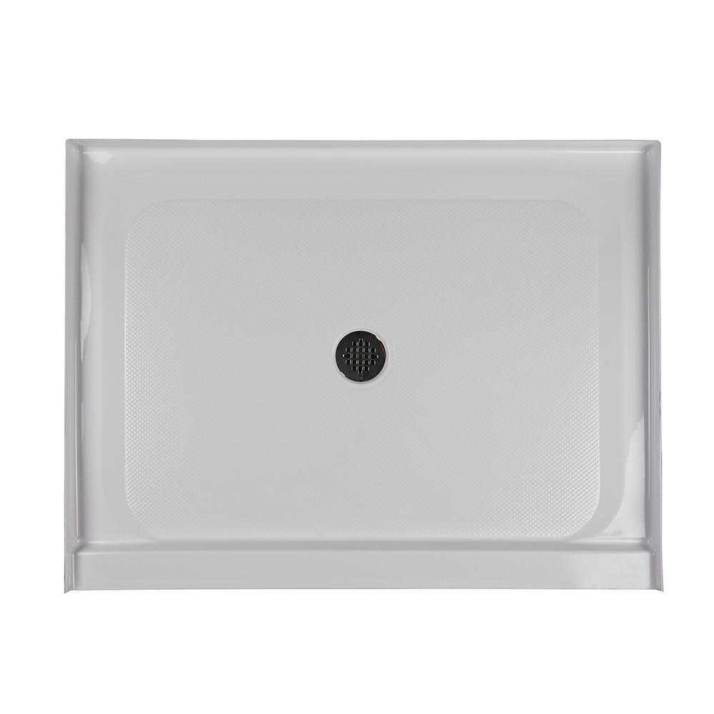 48 in. x 36 in. Center Drain 3.19 in. Shower Base in White - Super Arbor