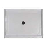 48 in. x 36 in. Center Drain 3.19 in. Shower Base in White - Super Arbor