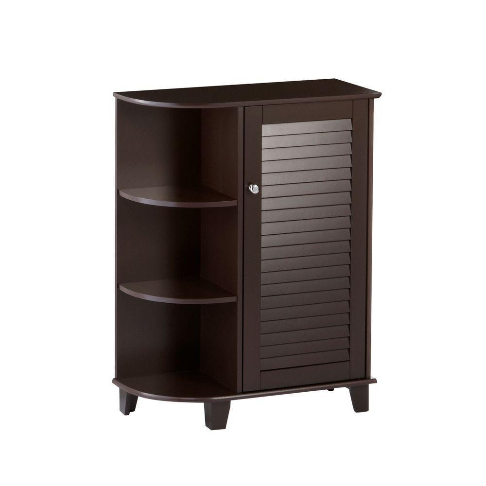 Ellsworth 23-5/8 in. W x 31-1/10 in. H Bathroom Linen Storage Floor Cabinet with Side Shelves in White - Super Arbor