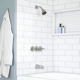 Aragon 3-Handle 1-Spray Tub and Shower Faucet in Chrome (Valve Included) - Super Arbor