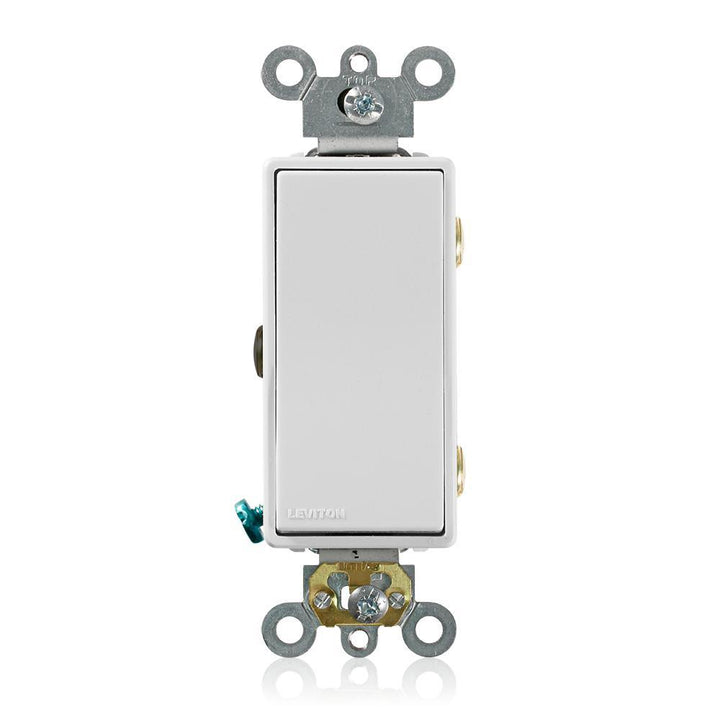 Decora 15 Amp 3-Way AC Quiet Rocker Switch, White - Super Arbor