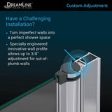 Aqua Fold 36 in. x 58 in. Frameless Hinged Tub Door in Chrome - Super Arbor