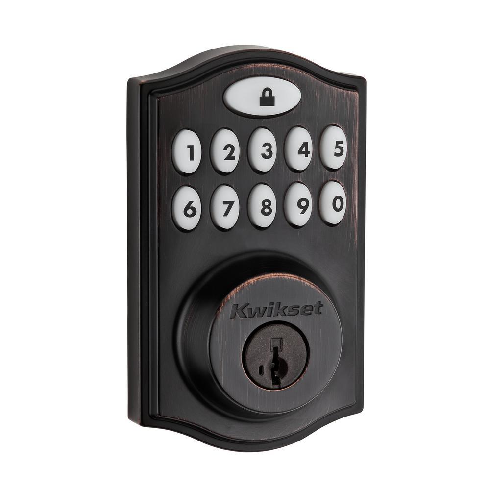 Z-Wave SmartCode 914 Venetian Bronze Single Cylinder Electronic Deadbolt Featuring SmartKey Security - Super Arbor