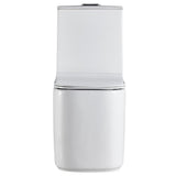 1-Piece 1.28 GPF Dual Flush High Efficiency Elongated Toilet in White, Seat Included - Super Arbor