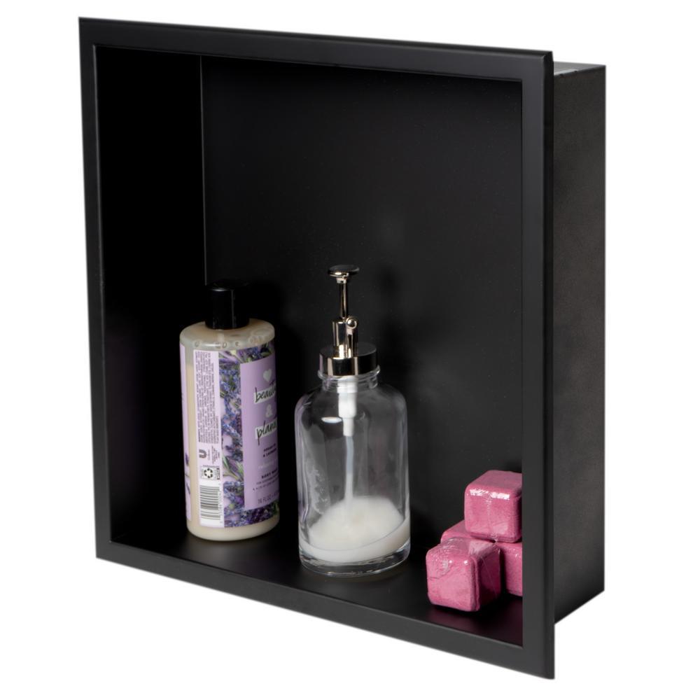 Matte Black 16 in. x 16 in. Stainless Steel Niche - Super Arbor