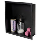Matte Black 16 in. x 16 in. Stainless Steel Niche - Super Arbor