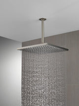 Delta Universal Showering Components Stainless 1-Spray Rain Shower Head, 2.5 GPM (9.5 LPM), Square, Lumicoat Stainless, 52159-SS-PR25