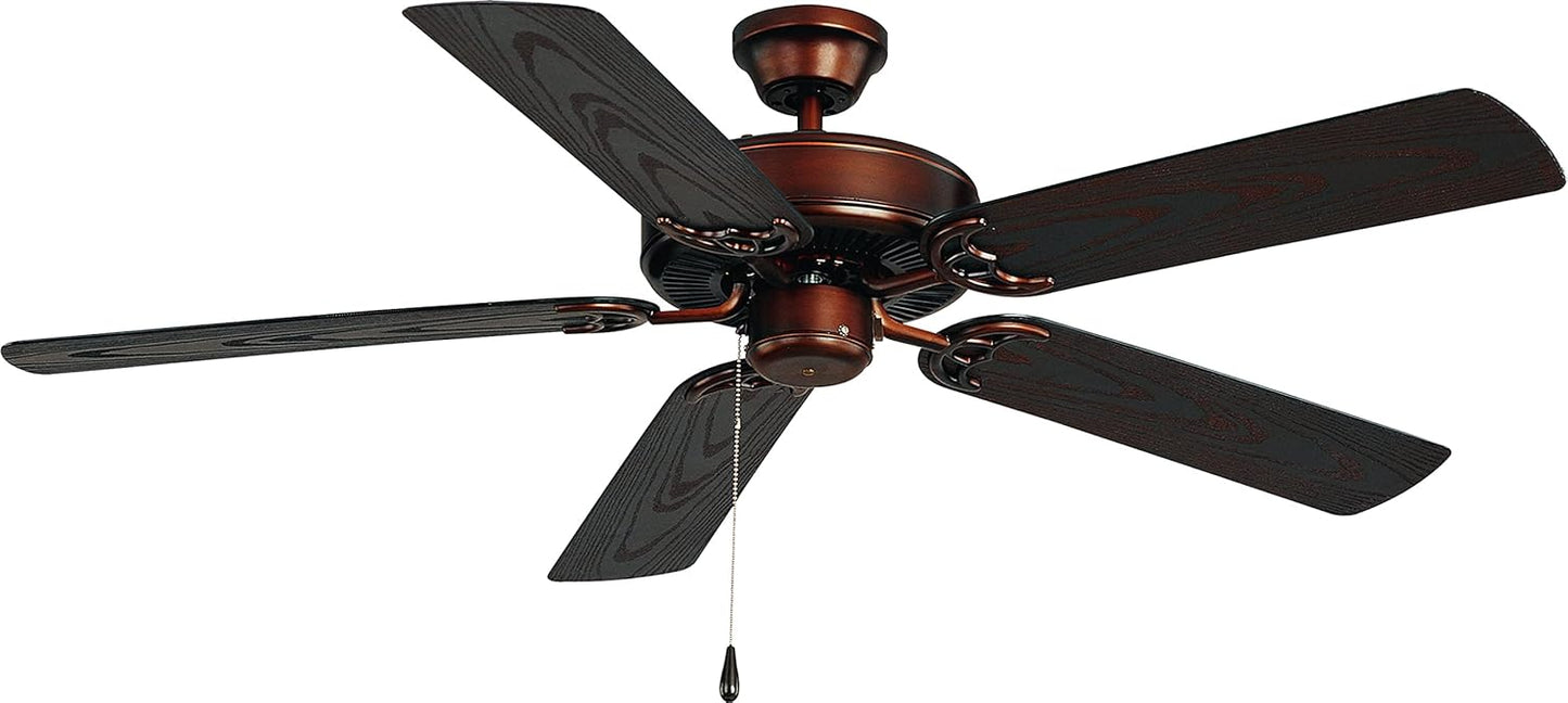 Maxim Lighting Basic-Max Outdoor Ceiling Fan, 52-Inch Blades, Oil Rubbed Bronze (Model 89915OI)