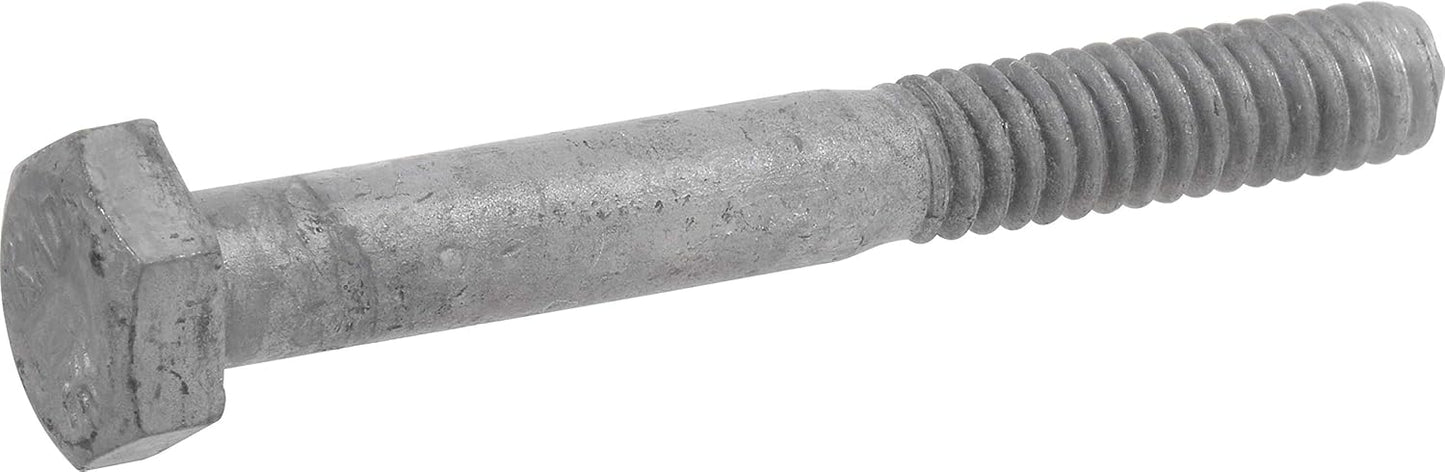 Hillman 1/2 in. Diameter x 10 in. Length Hot-Dipped Galvanized Steel Hex Bolt, 25-Pack