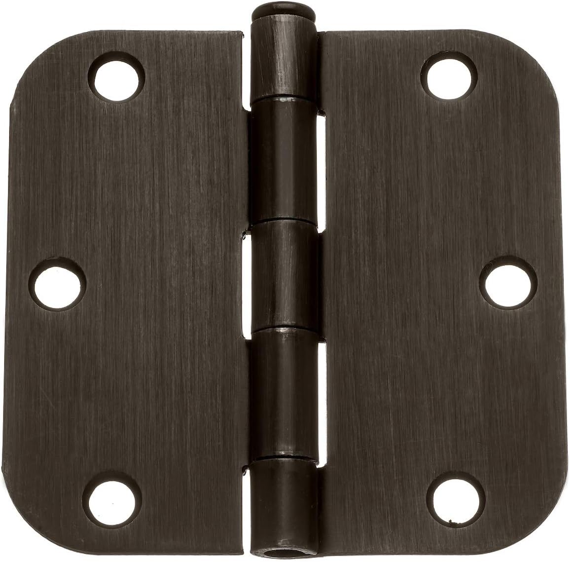 3-1/2 in. Oil Rubbed Bronze Steel Door Hinges, 5/8 in. Corner Radius, with Screws (24-Pack)
