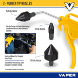 Central Pneumatic 4-Piece Air Blow Gun Set with Rubber Tip Nozzles