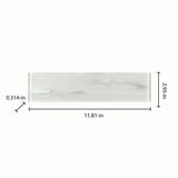 Elida Ceramica White 3-in x 12-in Glossy Glass Subway Wall Tile