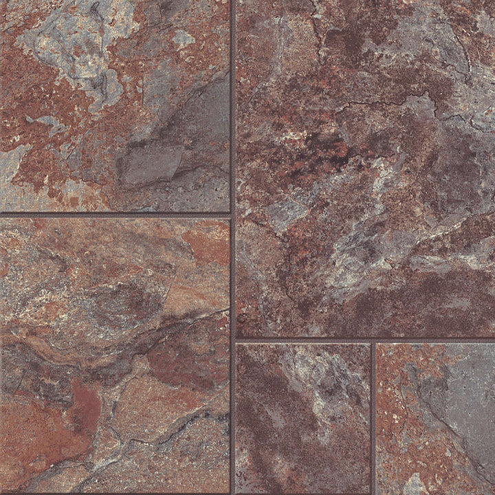 Congoleum Sample – AirStep Evolution Terrace Iced Mocha Waterproof Stone-Look Glue-Down Sheet Vinyl
