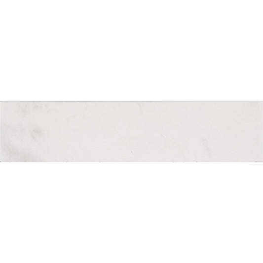 STAINMASTER Bullnose Calacatta Silver 3-in x 12-in Matte Porcelain Marble look Floor and Wall Tile product image