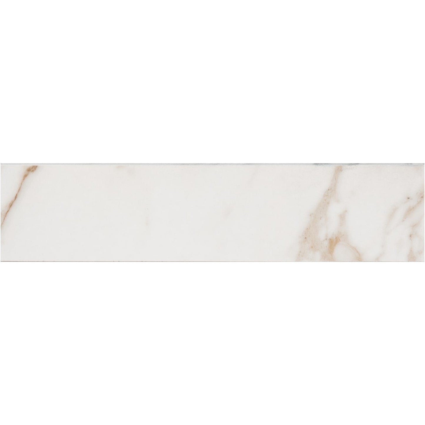 STAINMASTER Bullnose Calacatta Gem 3-in x 12-in Matte Porcelain Marble look Floor and Wall Tile product image