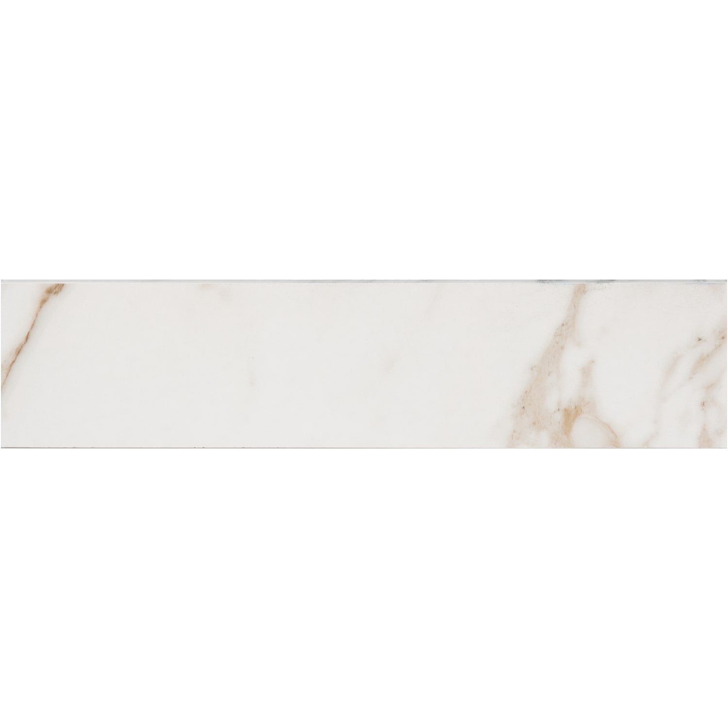 STAINMASTER Bullnose Calacatta Gem 3-in x 12-in Matte Porcelain Marble look Floor and Wall Tile product image