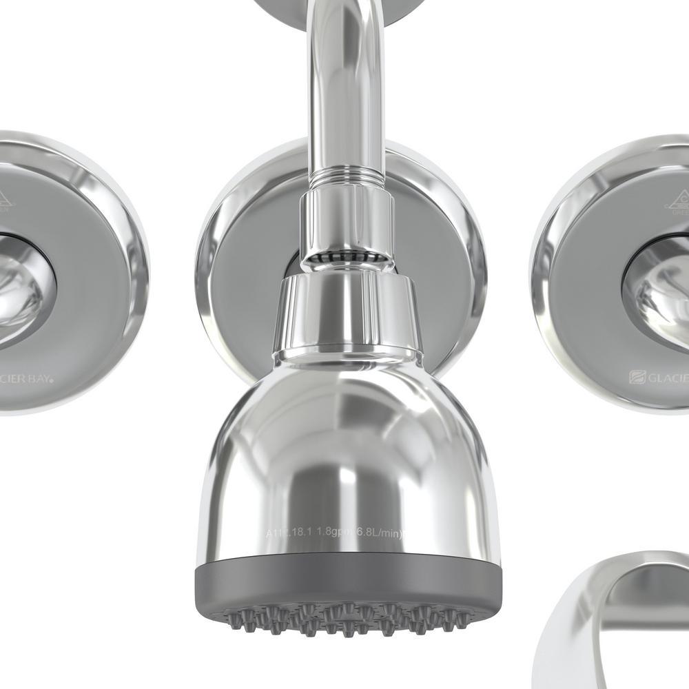 Aragon 3-Handle 1-Spray Tub and Shower Faucet in Chrome (Valve Included) - Super Arbor