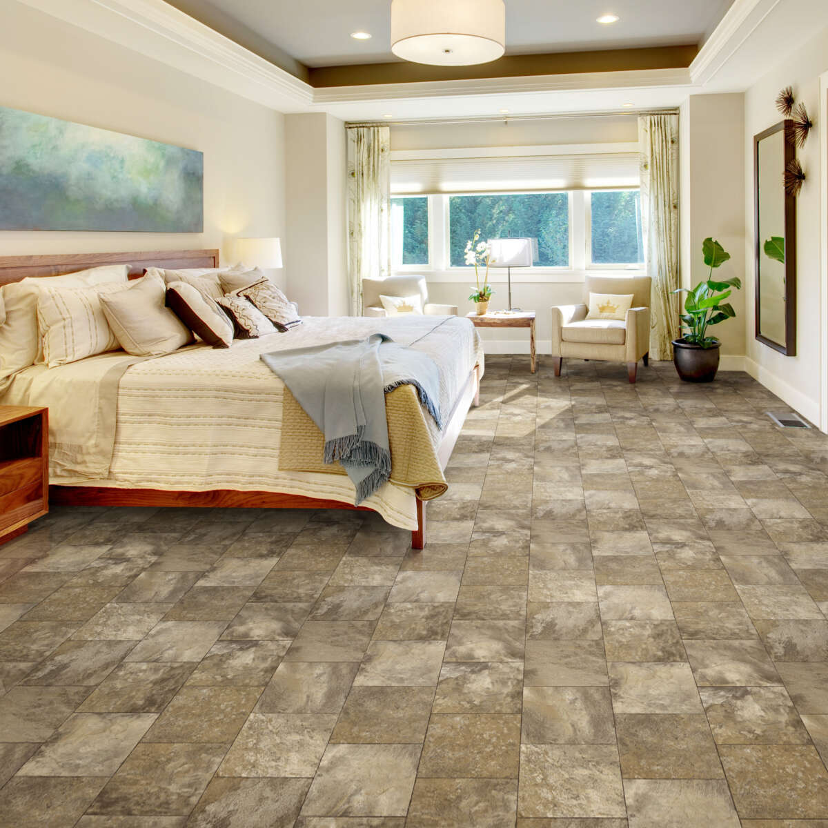 Congoleum AirStep Evolution Grand Canyon Camelback Stone-Look Sheet Vinyl, 12-ft W, Cut-to-Length, Low-Gloss Finish