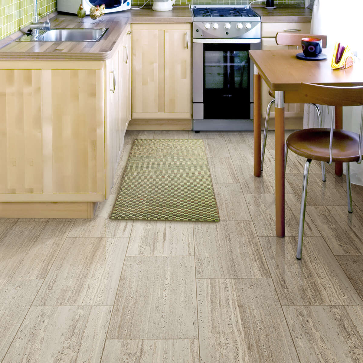 Congoleum AirStep Evolution Traverstone 12-ft W x Cut-to-Length White Sand Wood Look Low-Gloss Finish Sheet Vinyl