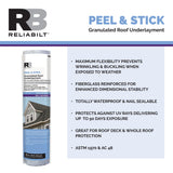 RELIABILT Peel & Stick Granulated Roof Underlayment, 36 in x 50 ft (150 sq ft) Rubberized Asphalt