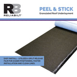 RELIABILT Peel & Stick Granulated Roof Underlayment, 36 in x 50 ft (150 sq ft) Rubberized Asphalt