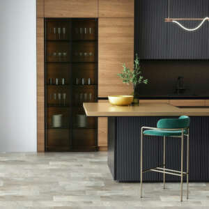 Congoleum AirStep Evolution Rockport Winter Sky 12‑ft W x Cut‑to‑Length Wood/Stone Look Low‑Gloss Sheet Vinyl Flooring