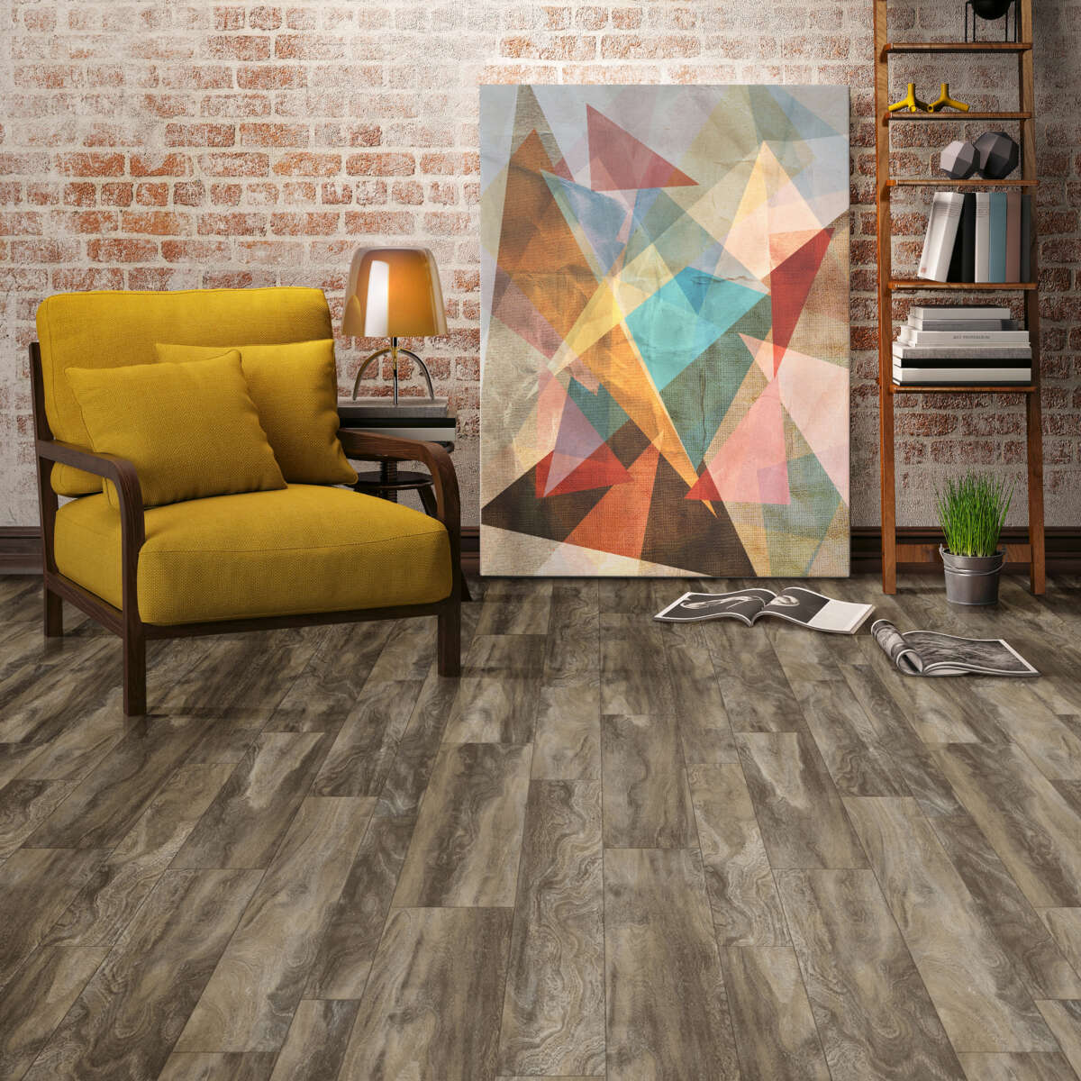 Congoleum AirStep Evolution Acacia 12-ft W x Cut-to-Length Barley Wood Look Low-Gloss Finish Sheet Vinyl