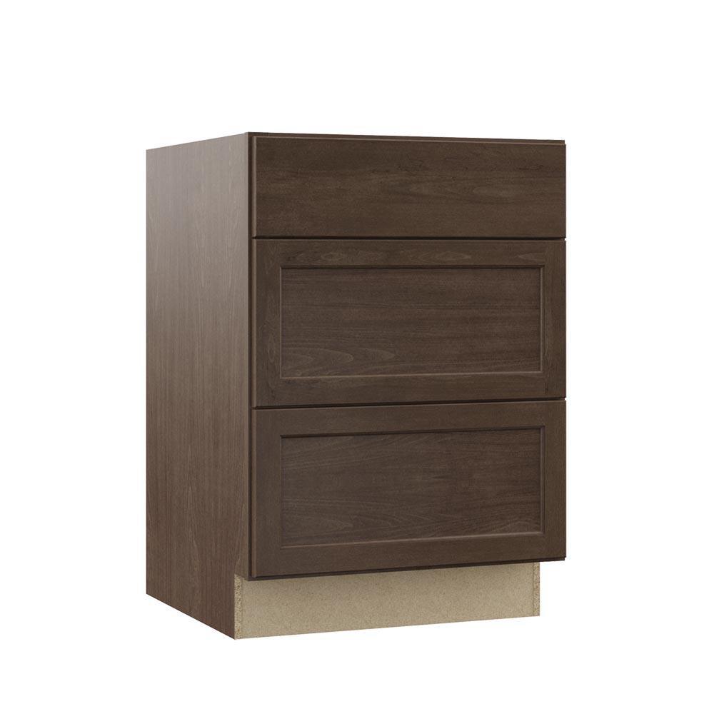 Shaker Assembled 18x34.5x24 in. Drawer Base Kitchen Cabinet with Ball-Bearing Drawer Glides in Satin White