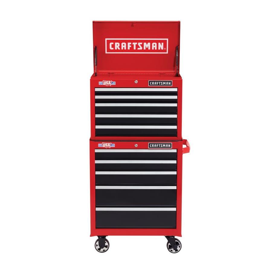 CRAFTSMAN 2000 Series 26.5-in W x 34-in H 5-Drawer Steel Rolling Tool Cabinet (Red)