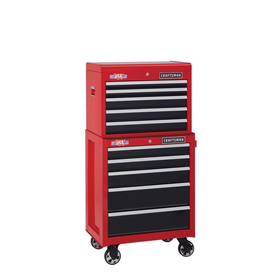 CRAFTSMAN 2000 Series 26.5-in W x 34-in H 5-Drawer Steel Rolling Tool Cabinet (Red)
