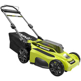 RYOBI 20 in. 40-Volt Lithium-Ion Brushless Cordless Battery Walk Behind Push Lawn Mower & Trimmer w/6.0 Ah Battery & Charger