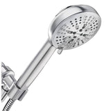 HydroEnergetix 8-Spray 5 in. Single Wall Mount Handheld Adjustable Shower Head in Chrome