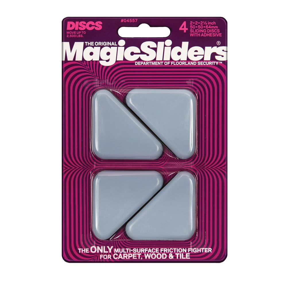 2-1/2 in. x 2 in. x 2 in. Triangle Magic Sliders (4-Pack) - Super Arbor
